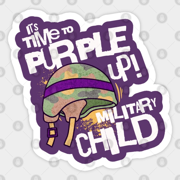 Purple Up For Military Kids - Military Purple-Up 2023 Day Sticker by alcoshirts